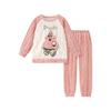 Kids Flannel Pajamas Set Boys Girls Warm Long Sleeve Top And Pants Sleepwear Winter Home Nightwear