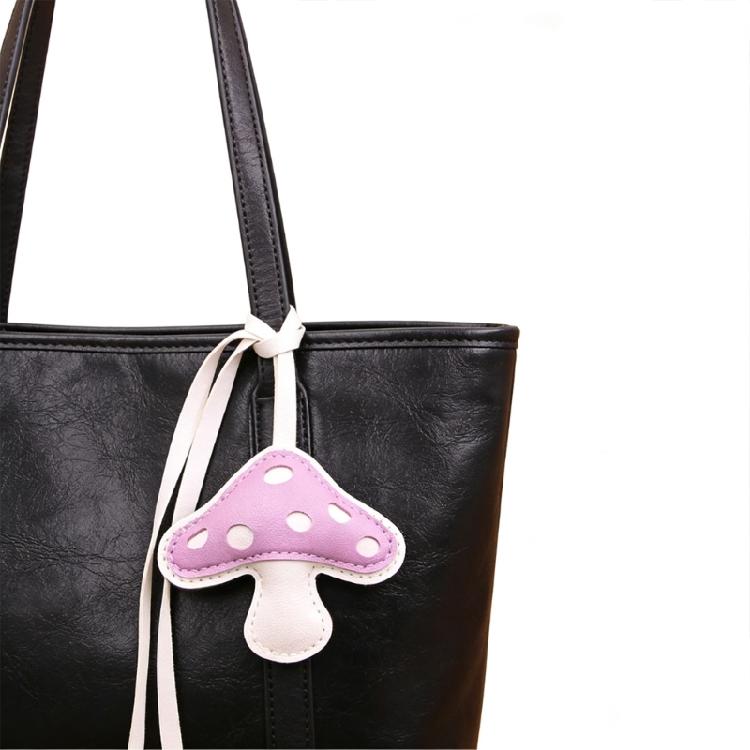 Artificial Leather Mushroom Handmade Keychain Lanyard for Long Time Use Key Management