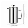 Stainless Steel French Press Long-Lasting with Plunger Compact