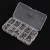 80Pcs Fishing Rod Guide Tip Repair Kit Set DIY Eye Rings Different Size Stainless Steel Frames with Box