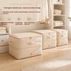 Nonwoven Fabric Clothes Storage Organizer With Clear Window Sturdy Handles Large Capacity For Closet Bedding Storage