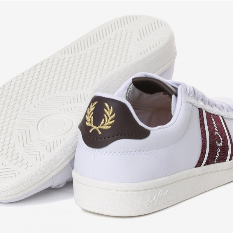 Fred Perry Unisex Leather Sneakers Graphic Branded Mesh Sfpu2315305 300