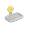 Drainage Suction Cup Soap Box Wall-mounted Non-perforated Soap Dish Holder Easy To Install Reusable Soap Storage Tray Shower