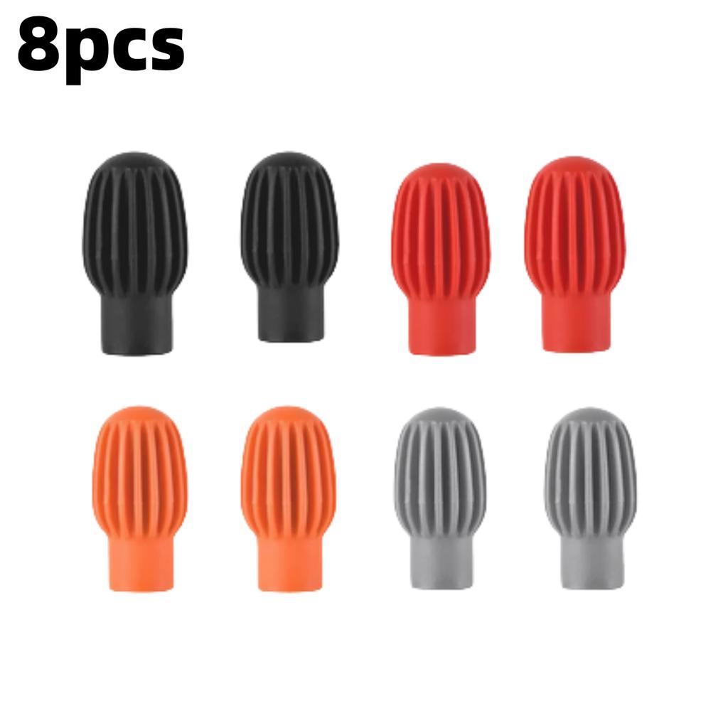2PCS/4PCS Drum Mute Silicone Sleeves - Weakened Sound Silencers, Practice Tips, Drumstick Head Rubber Sleeves for Quiet Drumming