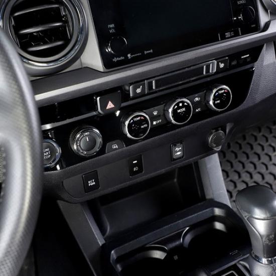 ABS Black Air Condition Knob Panel Trim Cover For Toyota Tacoma 16-23