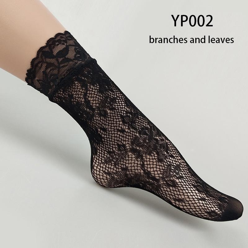 Black Socks Women Girls Ladies Soft Lace Short Ankle Socks Fishnet Stocking