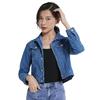 Winter Damen Jacke Langarm Umlegekragen Brusttaschen Knopfverschluss Mantel