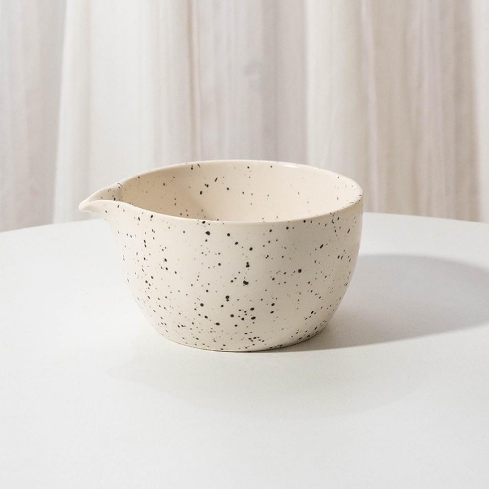 New Ceramic Matcha Bowl with Pouring Spout Dots Matcha Making Kit Reusable Matcha Whisk Holder Tea Lovers