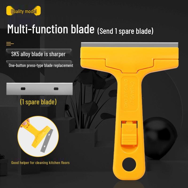 Multi-Purpose Cleaning & Scraping Tool for Adhesive Removal and Caulk, Wall, and Floor Cleaning.