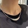 Unique Metal Curved Tube Necklace Stylish and Personalized Choker Necklaces Ergonomic Collar for Party Nightclub