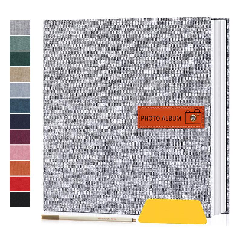 Gift Large Sublimation Linen Leather Custom Family Mariage Wedding Baby 4x6 Inch Self Adhesive Ring Binder Photo Album Book