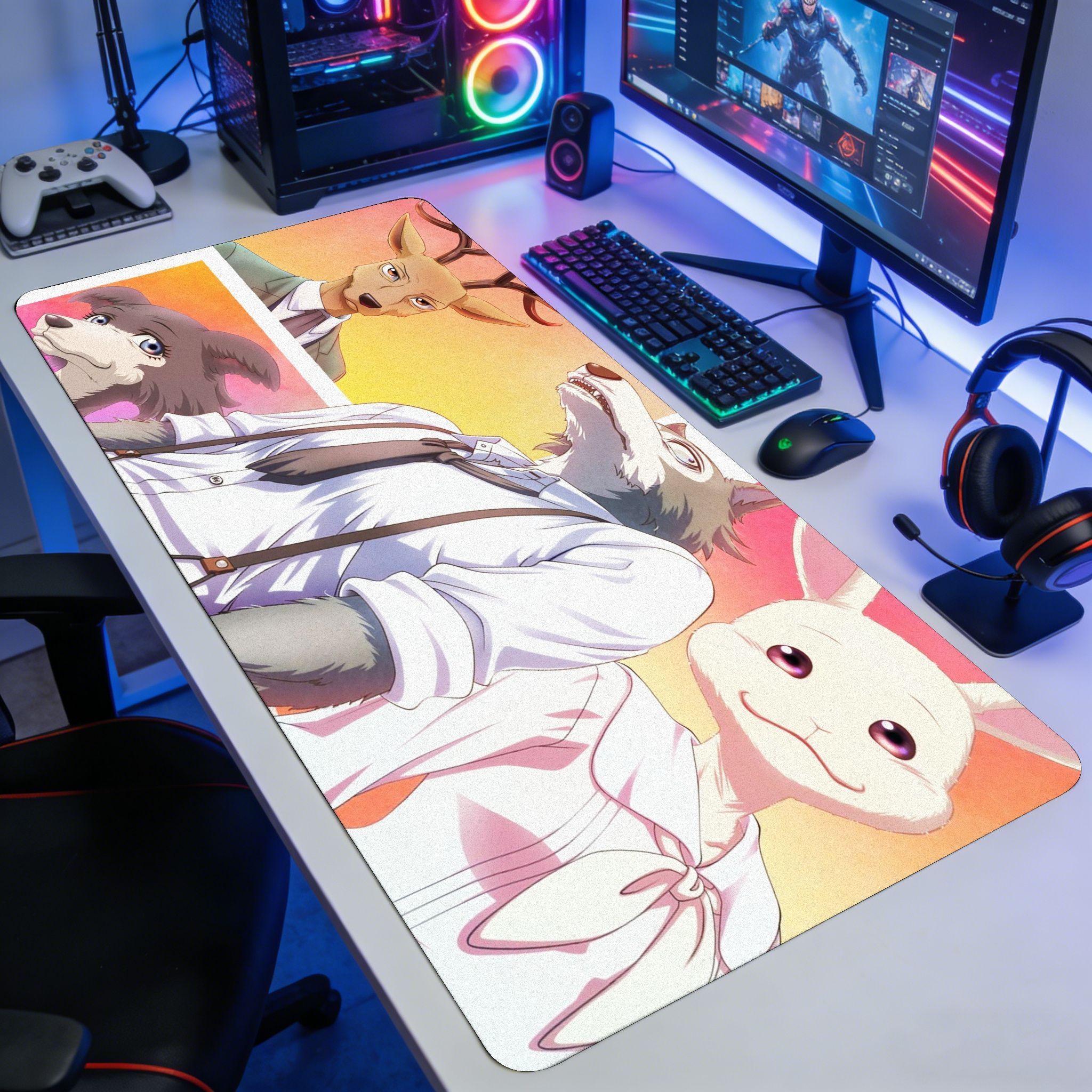 Cartoon Beastars Mouse Pad Tablet Mouse Pad Laptop Xl Desktop Mouse Mat Cute HD Printing Gaming Keyboard Pad 300x800x2mm