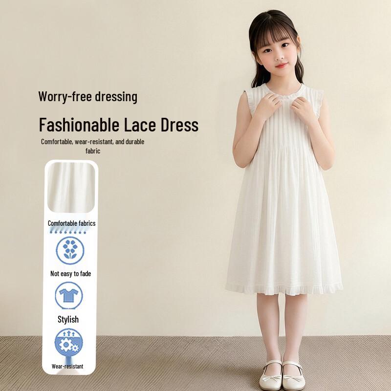 Frog Prince Girls  Textured Ruffle Sleeveless Maxi Dress 150