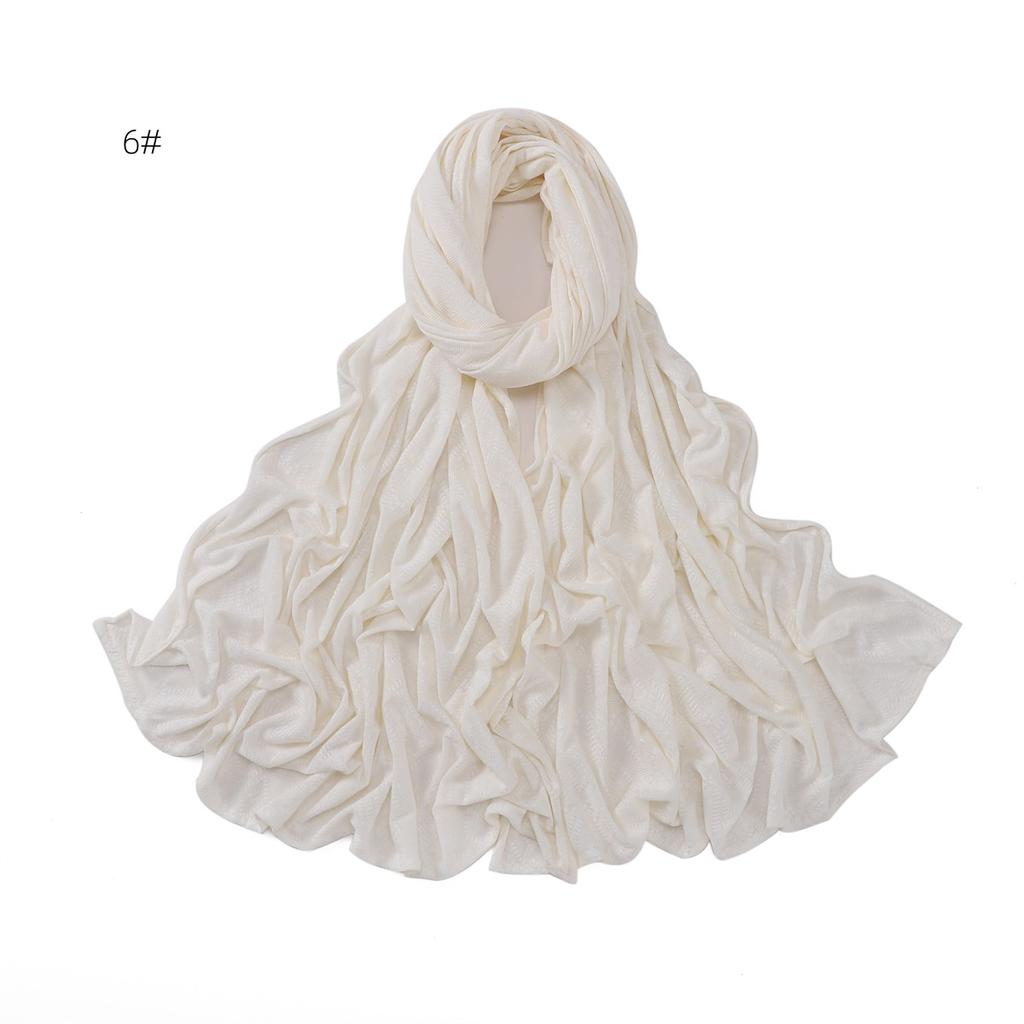 New Jacquard Flower Cotton Hijab Scarf For Women Bandana Long Shawl Headband Head Wraps Ramadan Turbans Luxury Brand 170*70cm