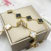 Four Leaf Clover Bracelet Double Sided Shell Necklace Women's Colorfast Titanium Bracelet