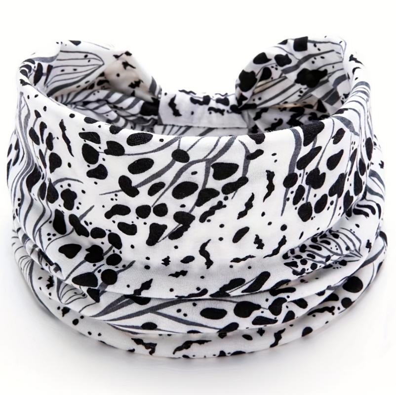 Women's  Boho Cotton Printed Headband Sports Band Striped Headband A Wide Edge Yoga Headband Soft Hair Band Headdress Bundle Women Girls Hair Band