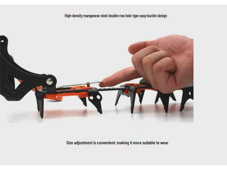 Outdoor 12-Tooth Non-Slip Crampons for Mountain Climbing