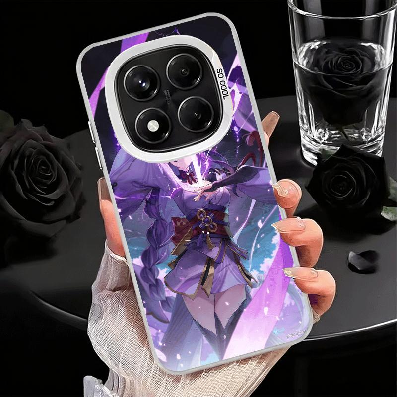 Genshin Impact Raiden Shogun Soft Phone Case for Xiaomi Redmi Note 13 14 15 Pro Plus 12S 12 11S 11 11T 10S 10 Shockproof Cover B