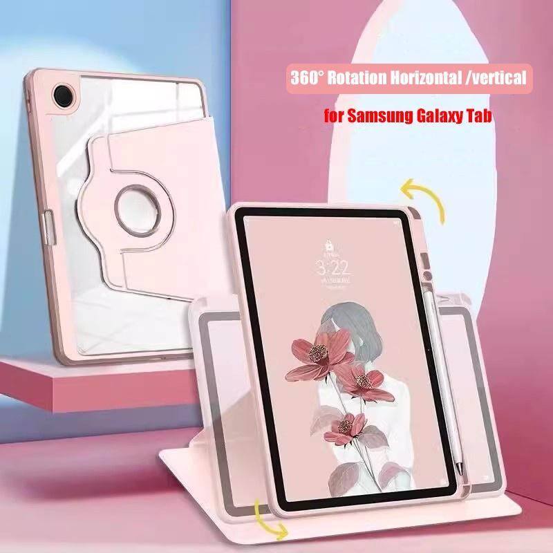Acryl-Ledertasche für Samsung Galaxy Tab S9 Plus Cover S7 FE S8 Plus S7 Plus 12,4 S9 S8 S7 11 S6 Lite 2022 10,4 A8 10,5 Tablet-Abdeckung