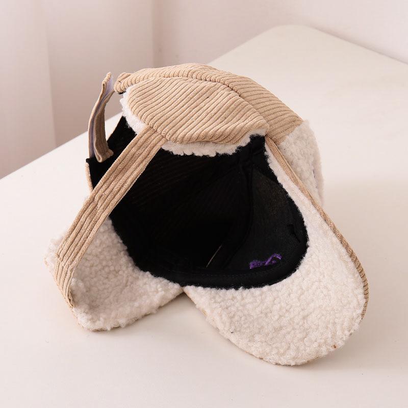 Children's Winter Duckbill Baseball Cap with Ear Protection - Korean Style, Trendy Design for Girls, Ages 2-6