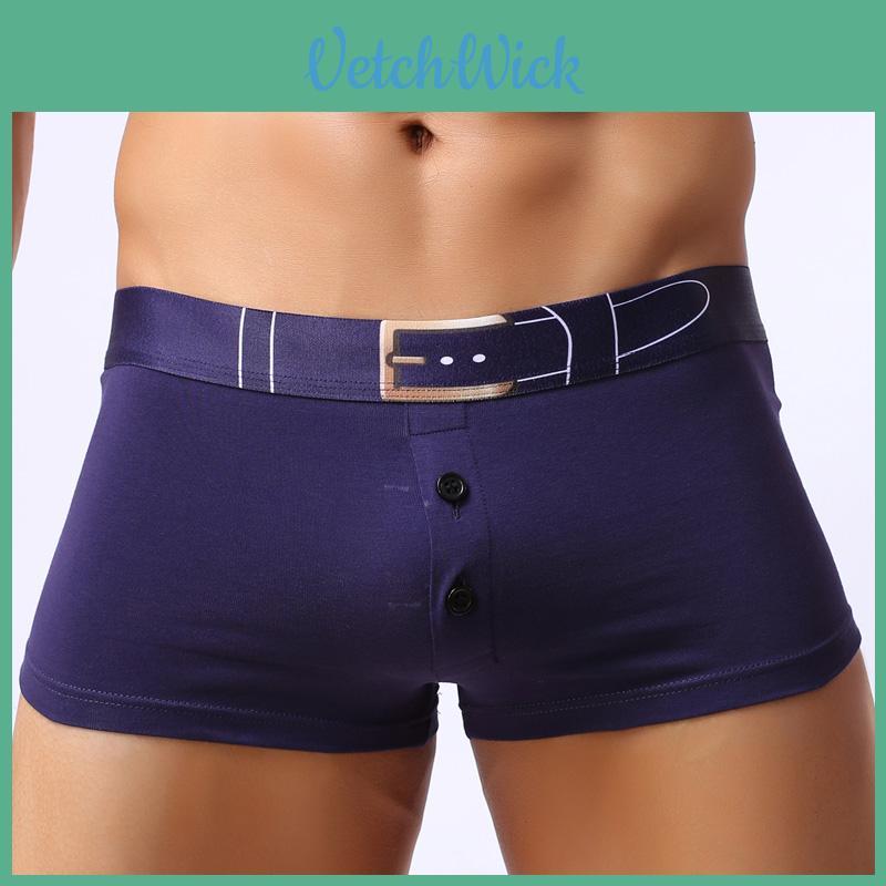 Premium Quality Men 3d Print Underwear Featuring Button File Open Bulge Design For Ultimate Comfort