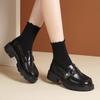 Black Commuter Soft Leather Single Shoes Women's 2025 Spring and Autumn New Soft-soled Small Leather Shoes Versatile and Comfortable Flat-soled Work