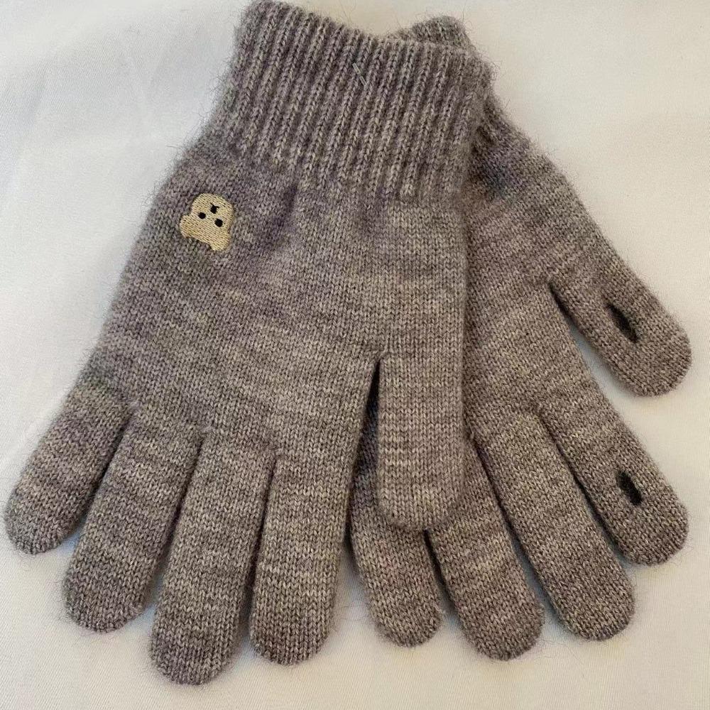 Knitted Winter Gloves Warm Driving Mittens 2024 Skiing Gloves  Cycling Driving