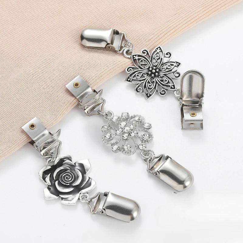 2 pcs of clothes clip brooch clip vintage clothing sweater cardigan shawl dress brooch clip shirt clip girl ladies