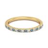 London Blue Topaz Eternity Band Ring - 925 Sterling Silver Gold Vermeil