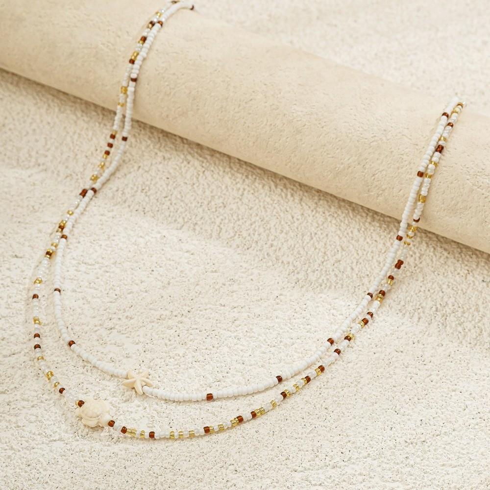 2 Stück/Set Böhmischer Stil Perlen-Hüftkette Seestern-Körperkette Schmuck Bikini-Bauchkette Damen