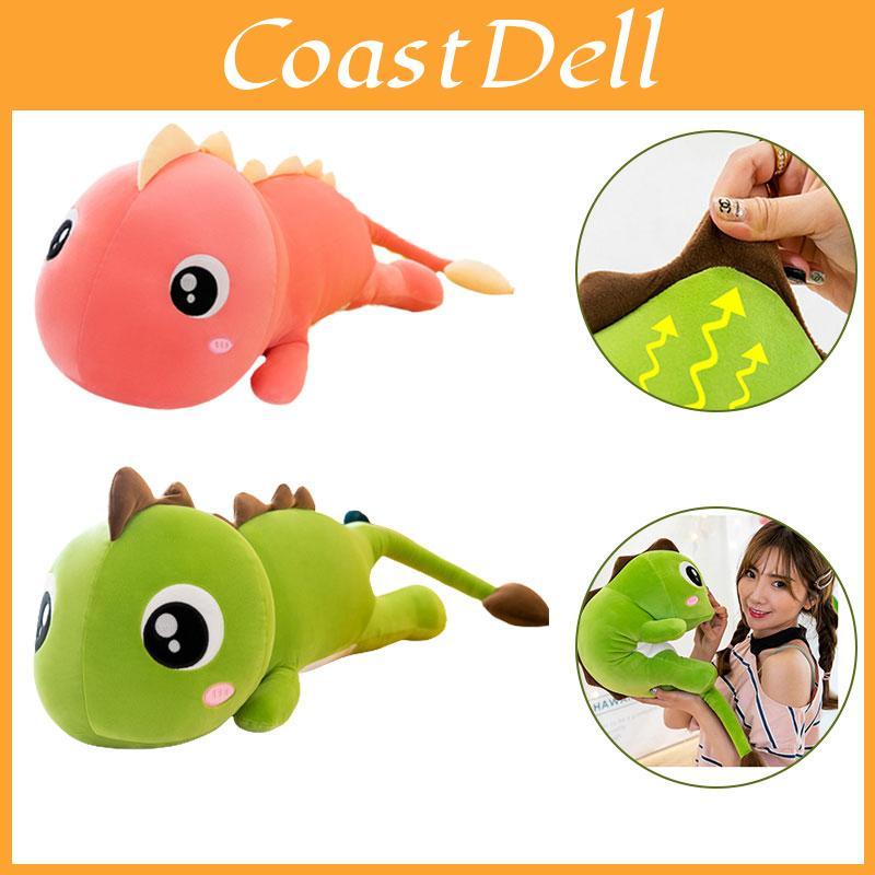 Cute Dinosaur Plush Toy Pillow For Kids Room Decoration Red And Green, 58cm And 75cm
