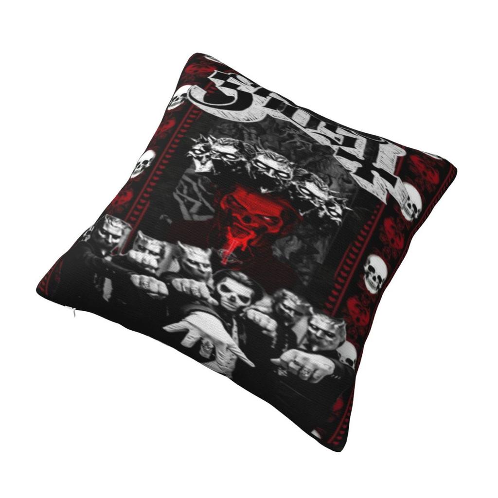 Ghost Rock Metal Band Pillowcase Product Printed Cushion Cover Throw Pillow Cover Bedroom Decoration Zipper Multi Size