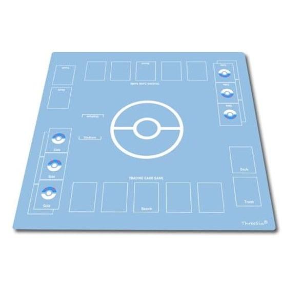 Playmat Simple Design Card Game Non-Slip Rubber Mat Waterproof Storage Bag Included 6060cm (E)