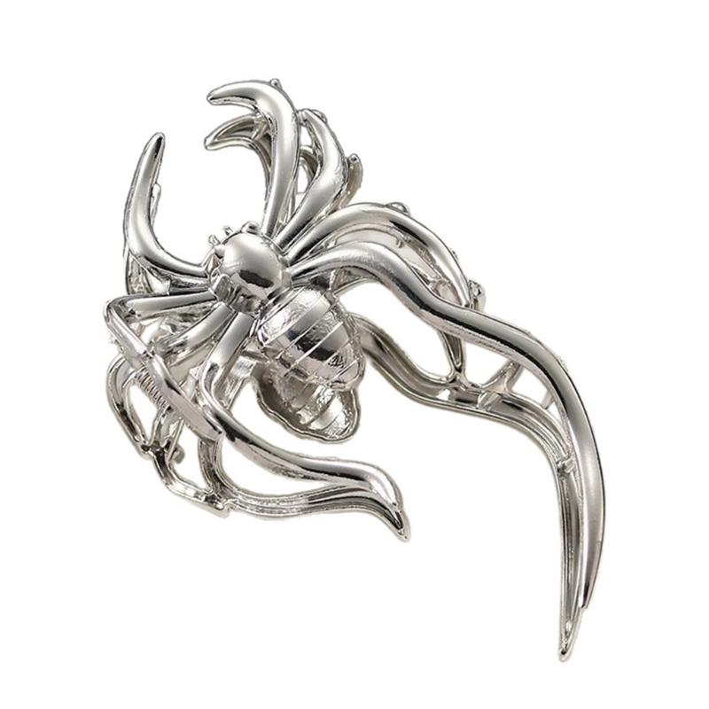 3D Spiders Hair Claw Clip Strong Grip Multiuse Hair Clamp For Women Daily Activity and Halloween Party Punk Headpiece