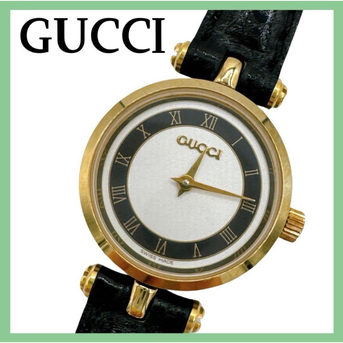 Used [Good Condition] GUCCI Sherry Line Ladies Watch Black Line