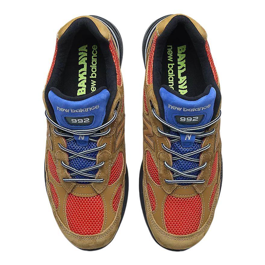 Action Bronson X New Balance 992 Made In USA Tan Orange Blue Unisex Sneakers U992AB1