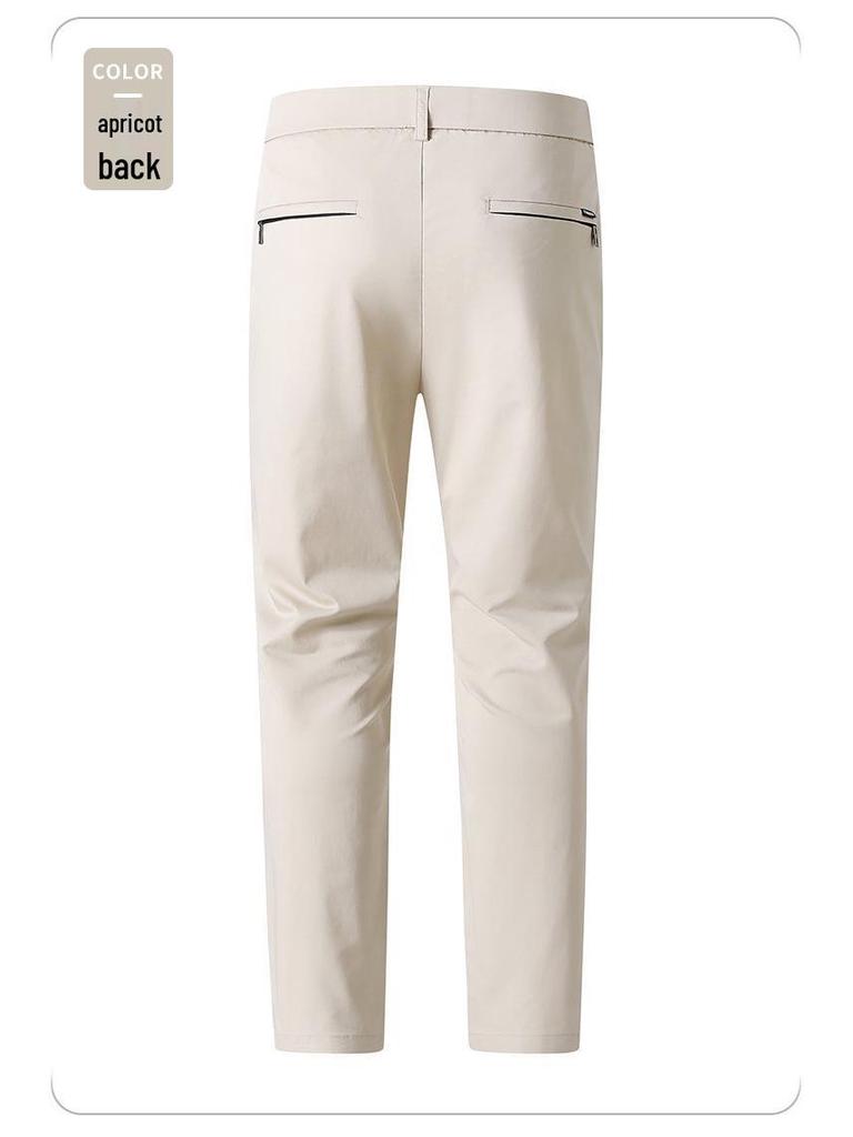 2026 Spring/Summer Men's Korean Style Faux Cowhide Zipper Casual Pants - Loose, Comfortable, Versatile, Fashionable