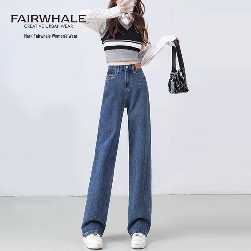 Mark Fairwhale Women s 2025 High-Waist Wide-Leg Vintage Jeans 27