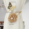 2pcs Three-dimensional Butterfly Flower Pearl Curtain Hooks Without Holes for Bedroom and Living Room Soft Decoration Curtain Ties