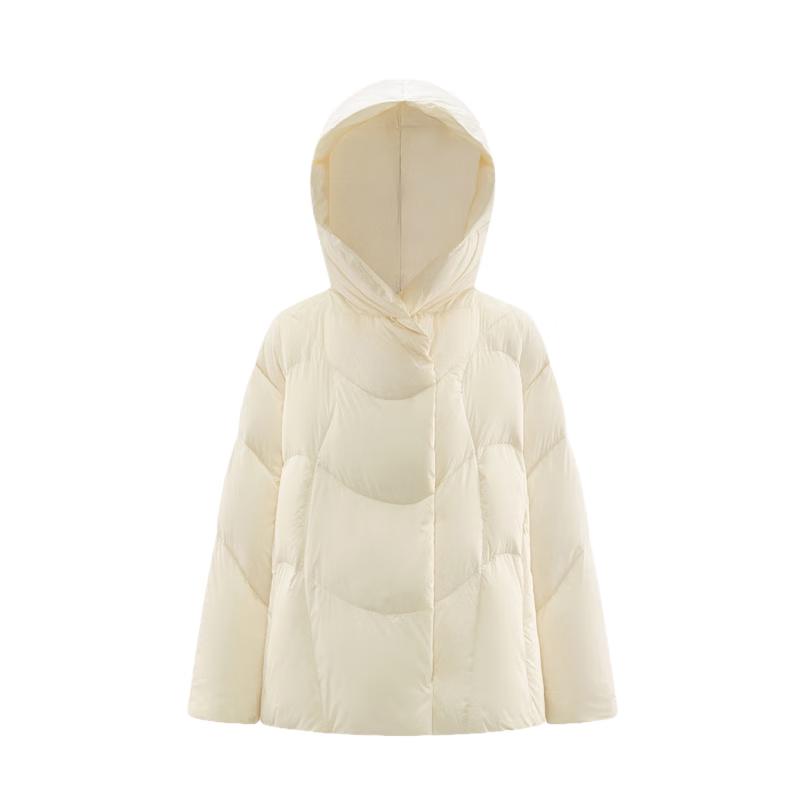 Aolaiyi Women's Stylish Quilted Hooded Short Down Jacket