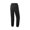 Li Ning Fitness Series Solid Color Mid Waist Drawstring Comfortable Breathable Versatile Cuffed Knitted Sports Pants Women bottoms Black AKLU590-2