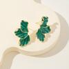 1 Pair Stud Earrings Maple Leaf Flower Women Earrings Smooth Surface Lightweight Ear Studs Jewelry Accessories