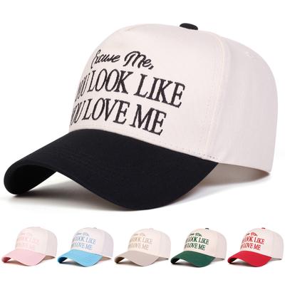 Herren Buchstaben Bestickte Patchwork Baseballkappe Outdoor Verstellbar Sonnenschutz Freizeit Hut Frühling Herbst Reise Tourismus Strandurlaub
