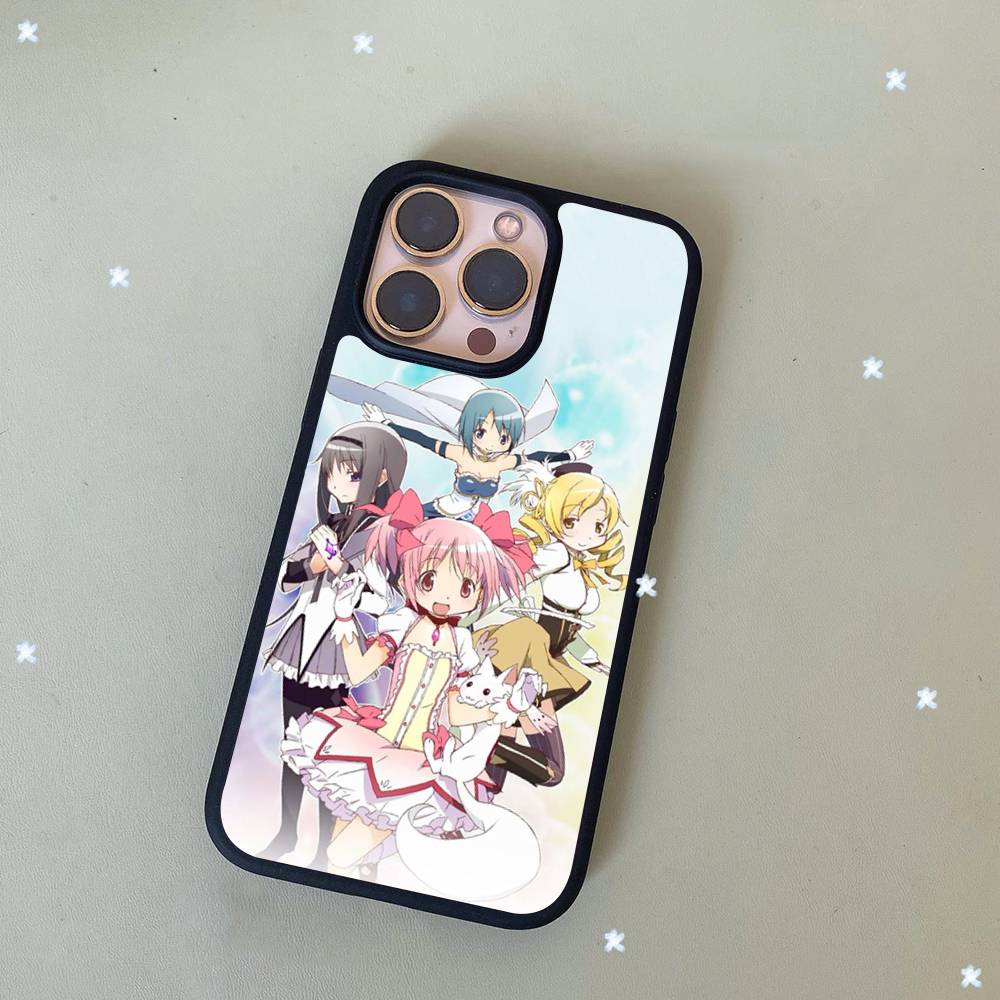 Popular Anime Girl Black Silicone Hard Plastic Phone Case For Iphone 17 Air 16 15 14 13 12 11 Pro Max PC+TPU Case