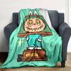 1Pc Labubu Cute Cartoon Blanket Soft Comfortable Polyester Blanket All Season Cozy Throw Bedroom Office Outdoor Use Christmas Gift Choice Print Home B