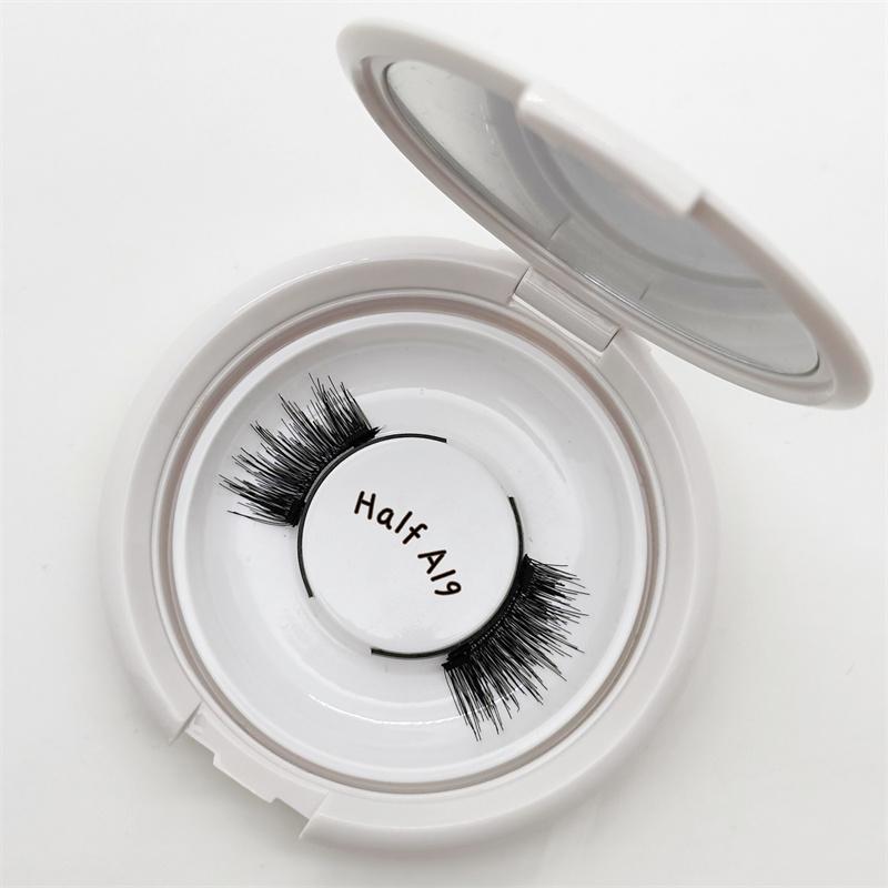 New No Glue No Eyeliner Handmade Synthetic Hair Cruelty-Free Reusable Half False Eyelashes Soft Band Quantum Magnetic