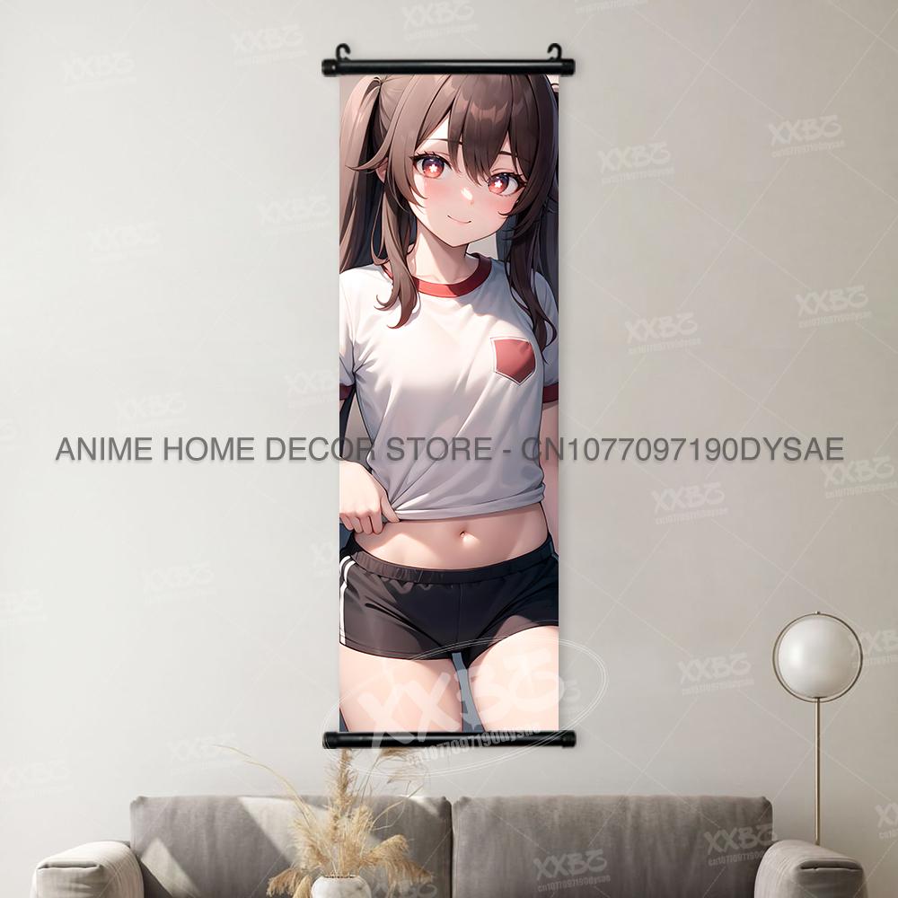 Genshin Impact Game Posters Xiangling Scrolls Picture Yaoyao Decorative Paintings Yun Jin Anime Home Decor Layla Wall Artwork