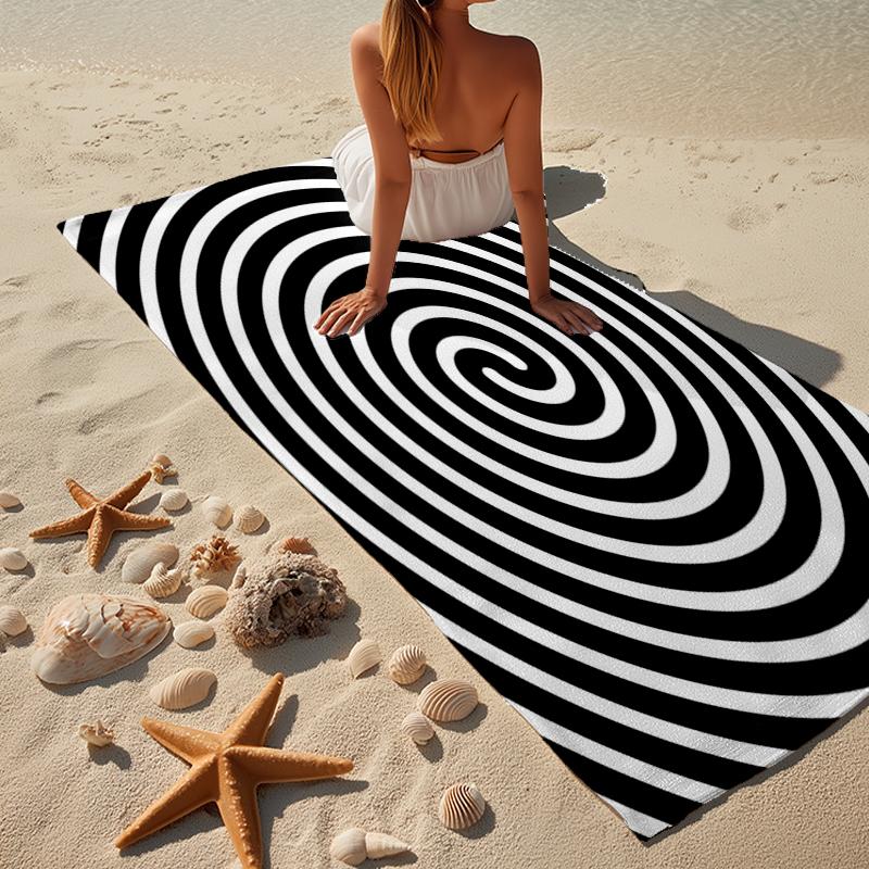 Abstract Geometric Composition Beach Towel, Super Soft Microfiber, Gift for Her/Him, Birthday, for Pool, Beach, Travel, Home Decor Fan gifts