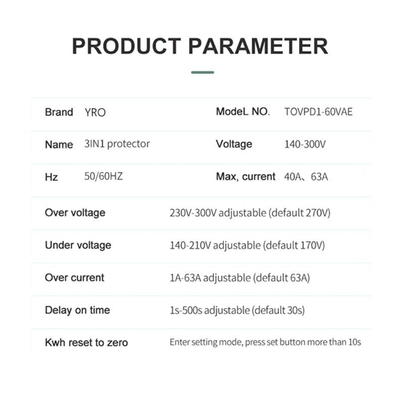 Upgraded Electricity Usage Monitor with Voltage Current Display Digital Power- Energy Tester Easy Wiring for Household