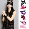 Blindfold Sexy Lace Eye Self Bondage-kostyme Glatt snøring sløyfe Restraint Scene Performance Cover Silke Satin Shade